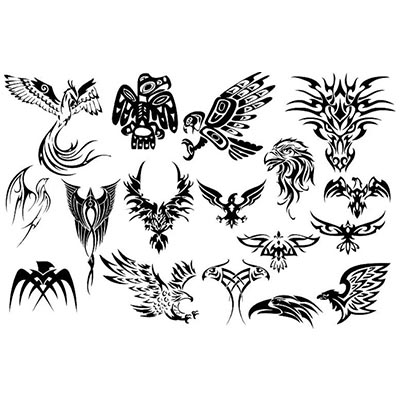 African birds designs Water Transfer Temporary Tattoo(fake Tattoo) Stickers NO.10832